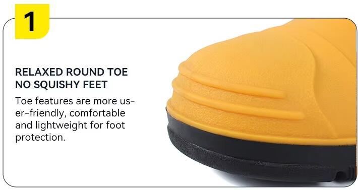 Green PVC Steel Toe Rubber Boots Anti Slip Steel Toe Waterproof Boots