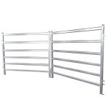 Six Bars Heavy Duty Metal Oval Rail Cattle Yard Panel for Australia
