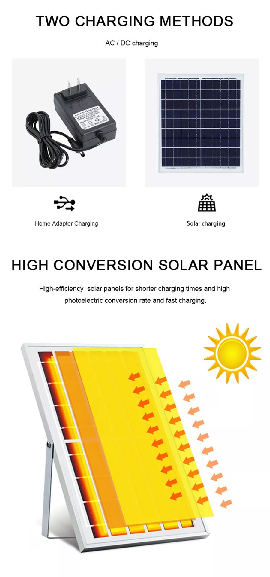 48inch Rechargeable Solar Standing Fan With Stand Plastic Electric Powered