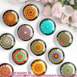 Mixed-Color Glitter Glass Fridge Magnets For Whiteboard/Locker/Cabinet