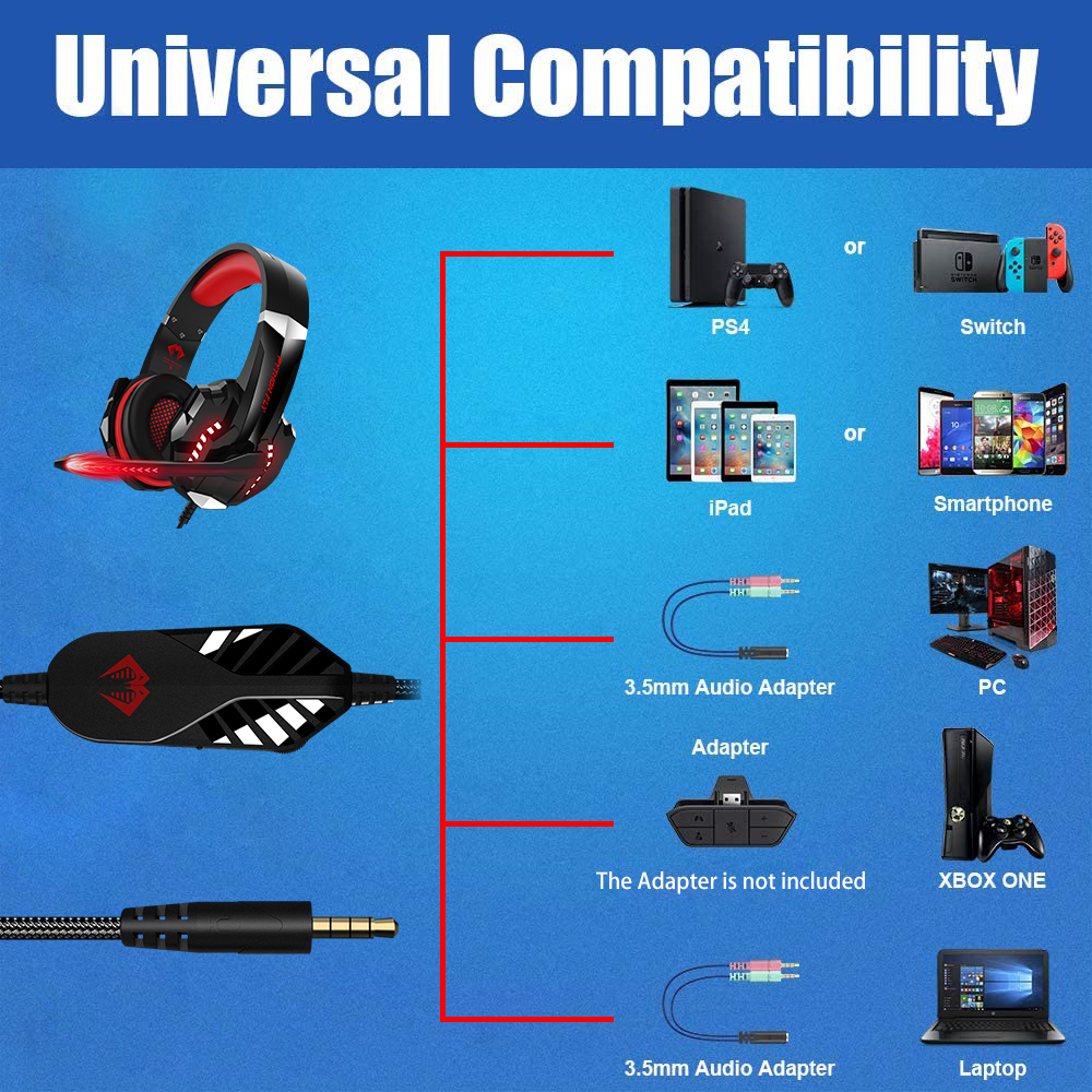 7.1 Surround Sound Noise Cancelling PC Gaming Headset With USB Connection OEM