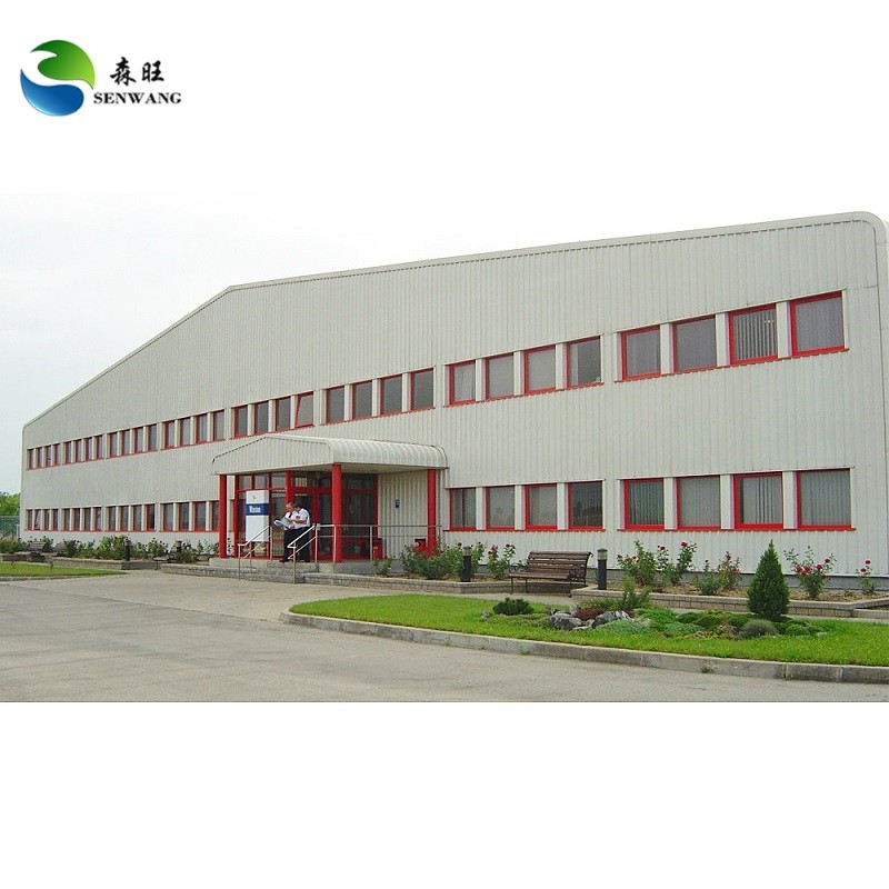 Light Steel Engineering Workshop With Welded Square Column And Corrugated Steel Roof