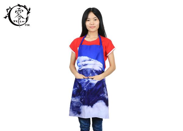 Buy cheap Snow Mountain 10 Ounce Canvas Apron Houseware Items 3D Digital Printed Photo With Visible Center Pocket from wholesalers