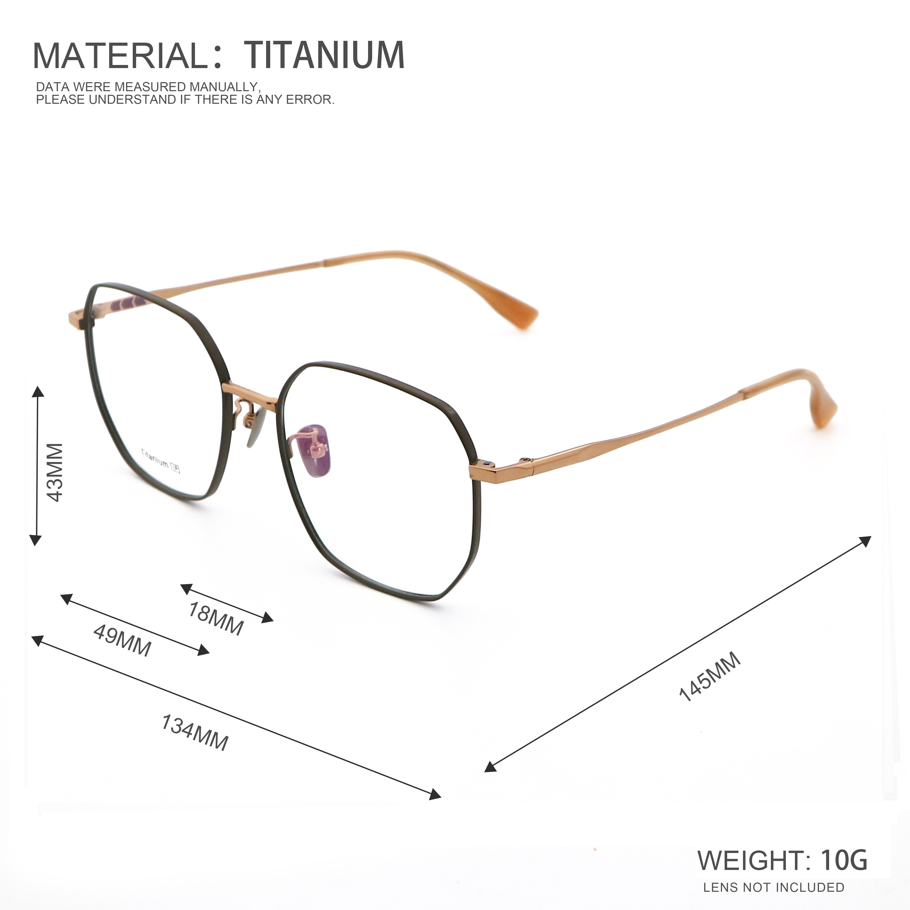 Unisex Designer Pure Ladies Titanium Glasses Frames Plastic 6004