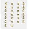 Buy cheap 0.03ct 18K Yellow Gold Diamond Necklace A-Z Initials 3D Cube from wholesalers