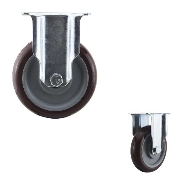 Buy cheap 125mm Wheel 286lbs Capacity PU Fixed Medium Duty Casters from wholesalers