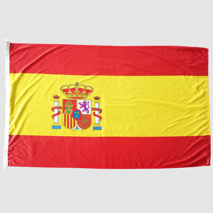 Spain Flagolden national screen printed high quality