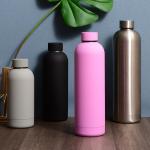 Travel Stainless Steel Double Wall Insulated Vacuum Bottle With Cap Water