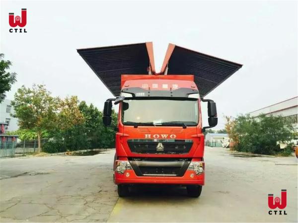 Buy cheap Transport 8X4 Howo 12 Wheeler Wing Van Heavy Duty Cargo Van from wholesalers