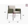 Buy cheap Tanned Leather Upholstered Arm Chair Black Titanium Steel For Restaurant Bar Cafe from wholesalers