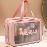 LARGE CAPACITY DRY AND WET SEPARATION MAKEUP BAG WOMEN'S PORTABLE COSMETICS