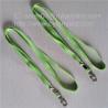 Buy cheap polyester lanyard with metal sheet crimped metal bead, metal crimp neck straps, from wholesalers
