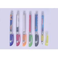 Buy cheap Plastic transparent gel ink pen with 180mmX68mm size both color-full banner product