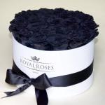 Luxury design cardboard round box preserved flower boxes with logo printing