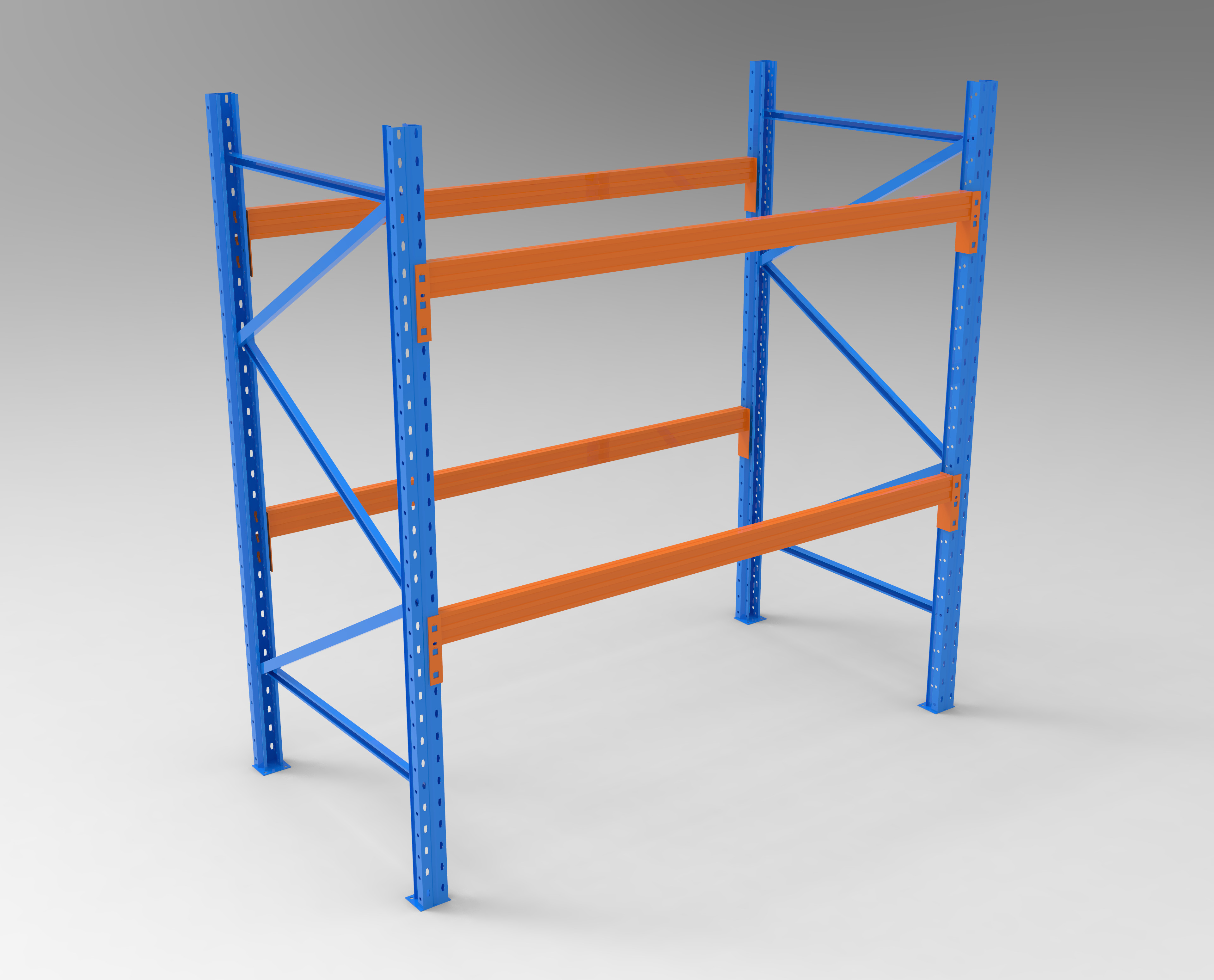 Storage Steel Selective Warehouse Industrial Single Pallet Rack