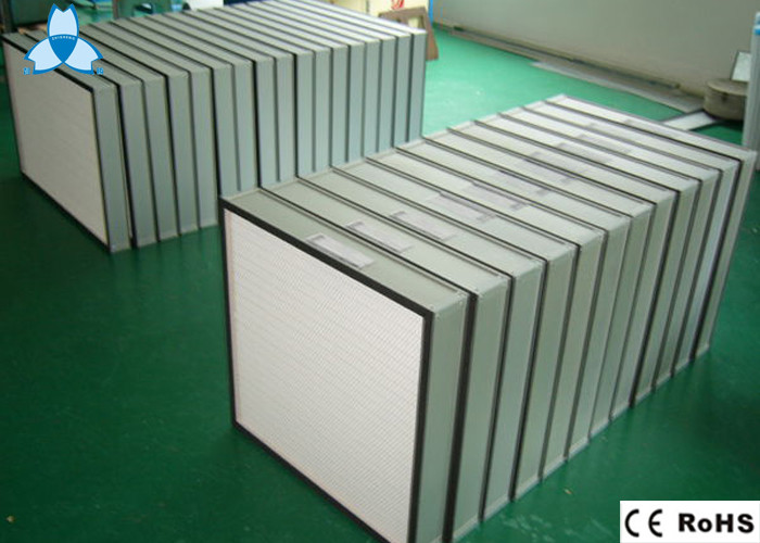 Mini Pleated Panel Hepa Air Filter Polyurethane Sealant Rubber , Fiberglass Media