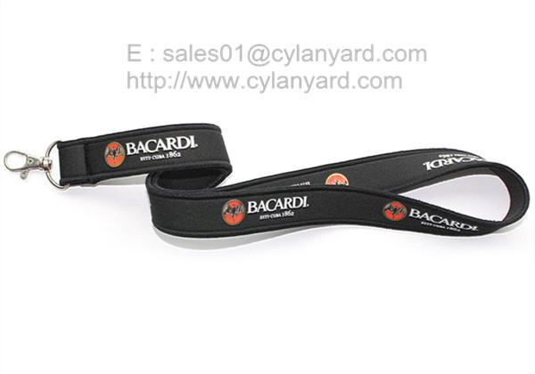 Buy cheap Branded neoprene rubber id lanyard with logo print, China Neoprene ribbon factory, from wholesalers