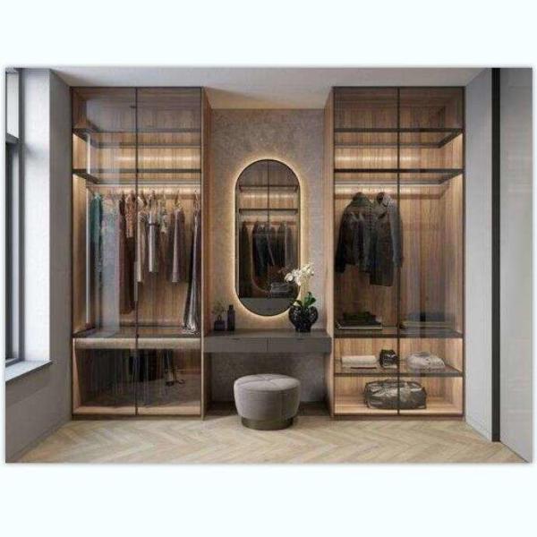 Buy cheap Home Furniture Foldable Wood Luxury Antique High Gloss Wardrobe Smart Design from wholesalers