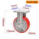 6 Inch Swivel Caster Wheels Heavy Duty 150mm Swivel Castors