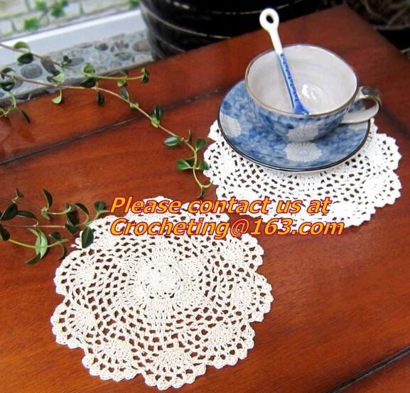 Buy cheap square crochet decoration, mat, small flower heat insulation pad doily pad, fashion table from wholesalers