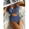 Buy cheap Ladies One-Piece Swimsuit Sexy Color Bikini Hot Spring Swimming Dress Woman tie style bikni summer swimsuit new style from wholesalers