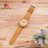 Buy cheap Round Dial Wood Minimalist Leather Watch Quartz Water Proof For Dress from wholesalers