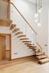 Commercial Building Modern Wood Floating Staircase Design For Indoor
