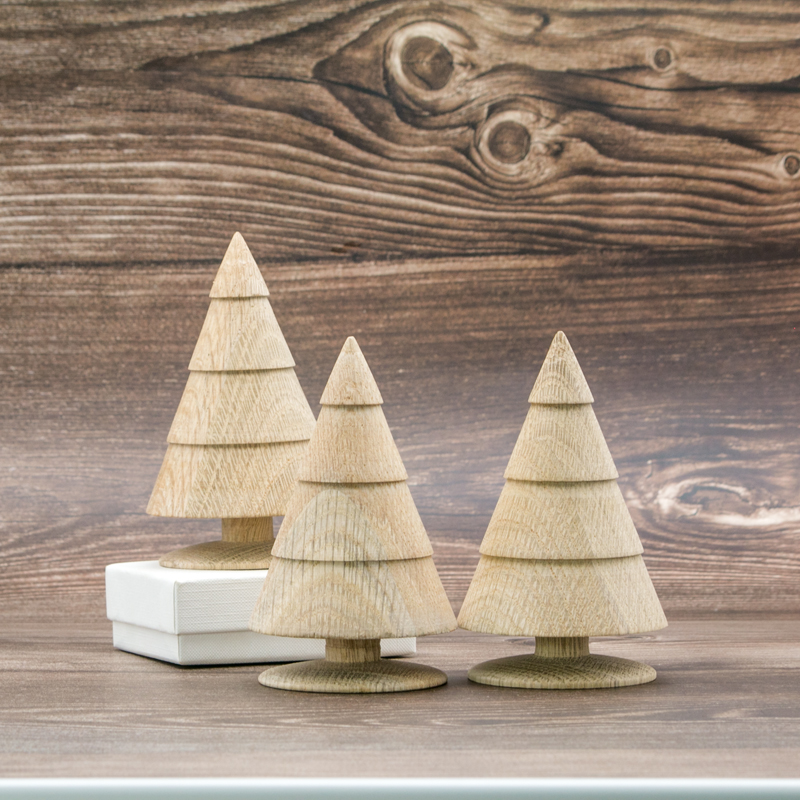 wooden Mini Christmas tree decoration for dinning room