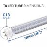 Buy cheap Transparent T8 Led Tube Light Heat Aging Resistance 4ft Fluorescent Tube from wholesalers