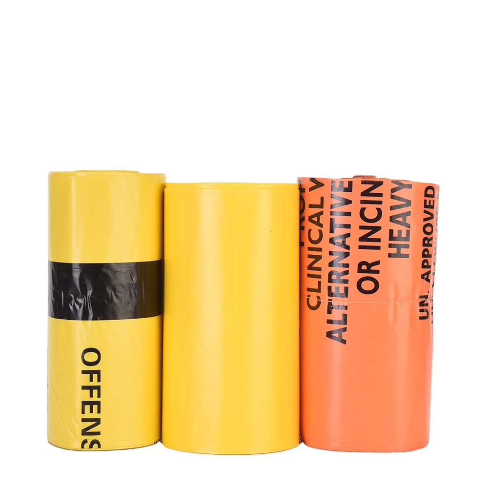 Offset Printed HDPE/LDPE/LLDPE Medical Waste Garbage Bin Liner Bag with Custom Design