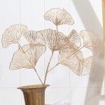 New Year's Ginkgo Leaf Bouquet Golden Interior Decoration Leaves Silk Flowers