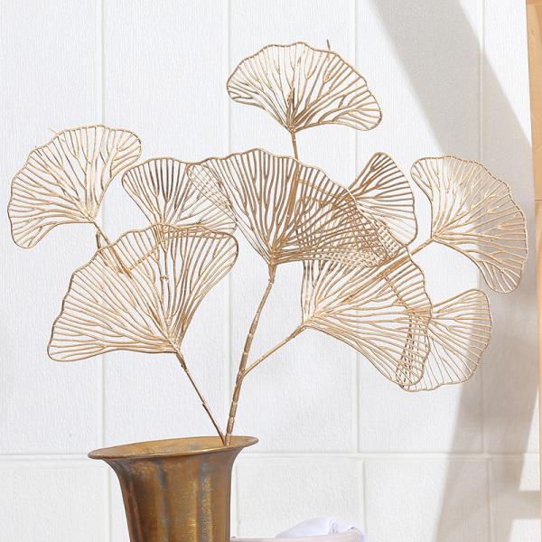 New Year's Ginkgo Leaf Bouquet Golden Interior Decoration Leaves Silk Flowers