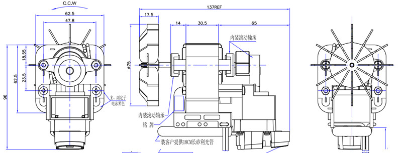 30mm 120V 60HZ Nebulizer Single Phase Compressor Motor UL Certification