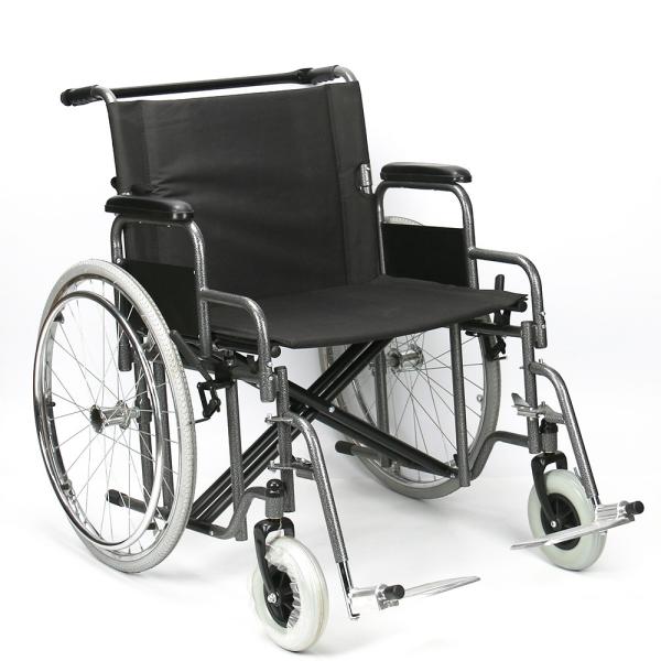 Buy cheap 8 Inch Front Wheel Folding Steel Wheelchair Obesity Large Body Weight 51cm Sitting Height from wholesalers