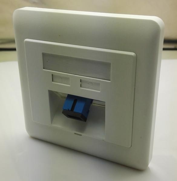 Buy cheap FTTx FTTH Faceplate Fiber Optic LC Fiber Wall Plate For Drop Cable from wholesalers