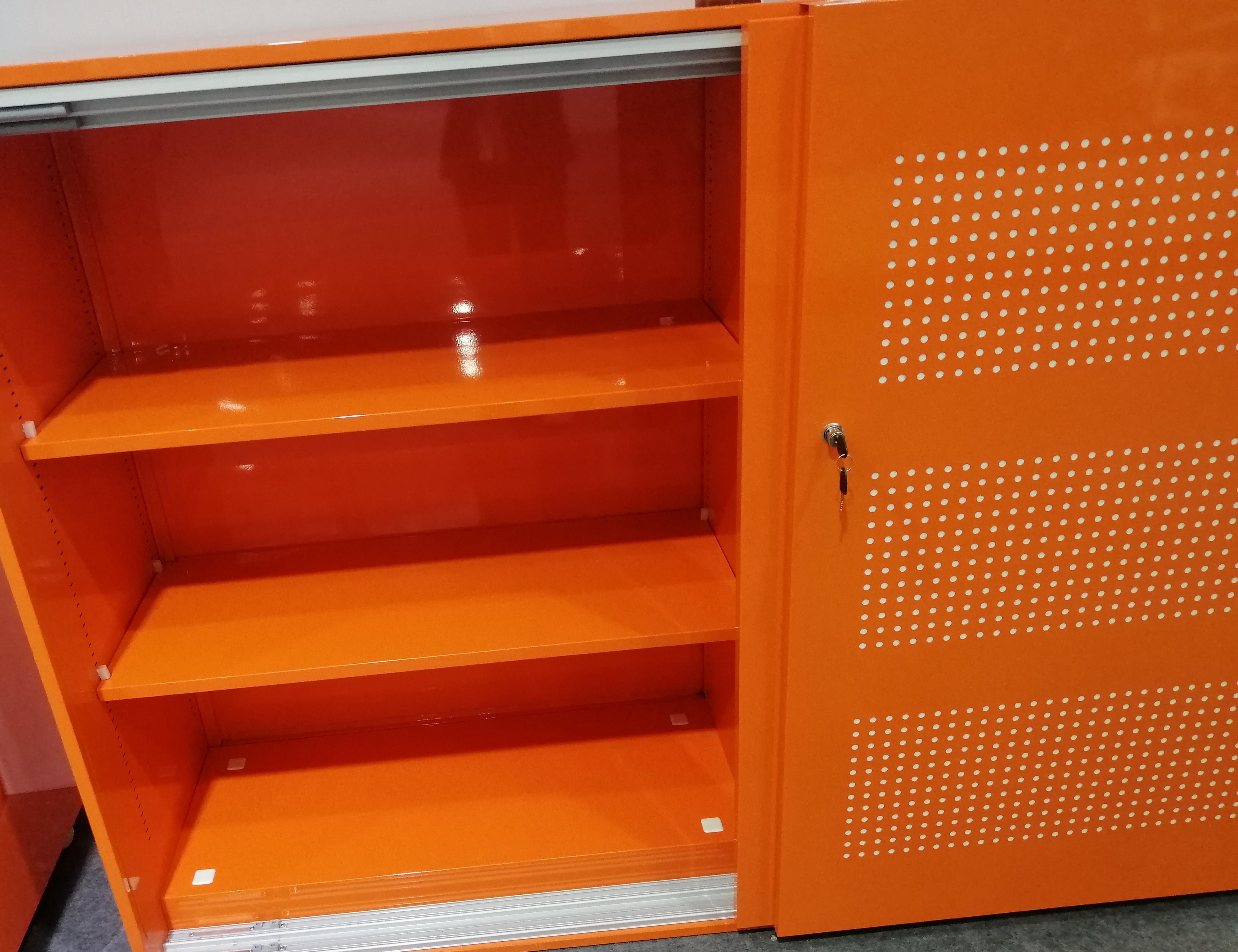 Any RAL Color Metal Filing Cupboard With Acoustic Sliding Door