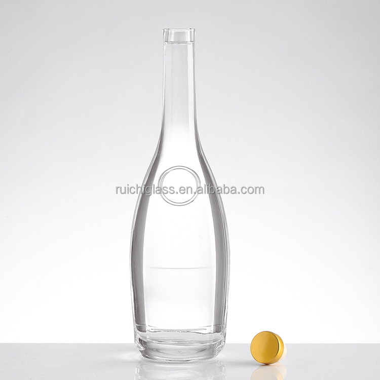 Empty Liquor Glass Bottle with Cork Collar Material Aluminum Plastic PP 375ml 700ml 750ml