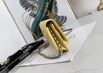 Inclined Shoulder Cowhide 19cm Luxury Brand Wallet With Chain