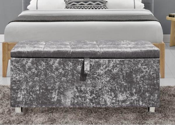 Buy cheap Crush Diamond Silver Crushed Velvet Ottoman Foldable Ottoman Storage Box from wholesalers