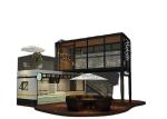 Wood Plastic Panel 40GP Coffee Shop Shipping Container