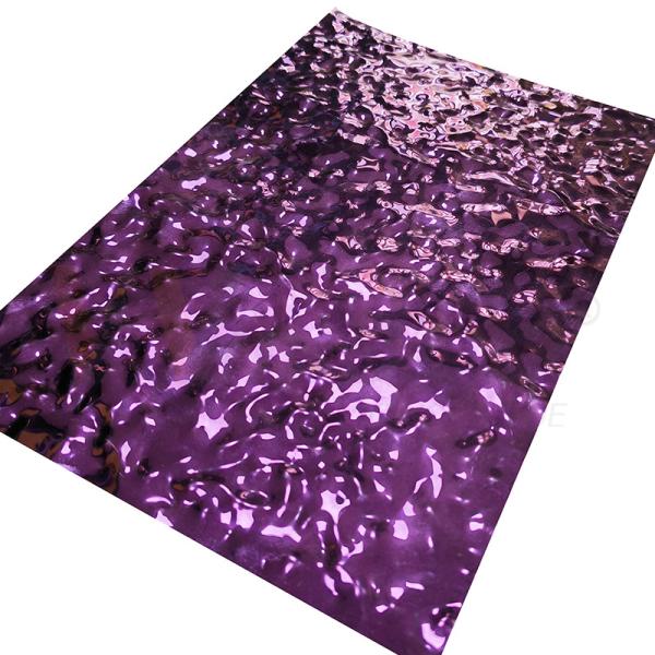 Buy cheap Purple Color Embossed Stainless Steel Sheet Small Size Water Ripple Anti Skid Road Plates from wholesalers