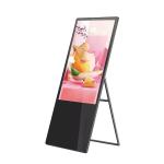 32 Inch Floor Standing Digital Signage Display , 4k Portable Digital Poster