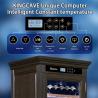 Buy cheap Touch Control Tall Lockable Drinks Fridge Brown Wood Wine Cooler Cabinet from wholesalers