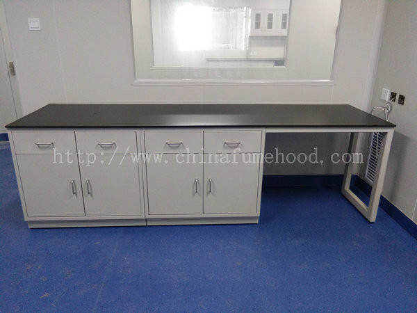 School Chemical Steel Lab Furniture , Hanging Cabinet Lab Tables Work Benches