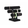 Buy cheap 3 Layers T-Bar Jewelry Display Triple 6" Height Black Leatherette Bracelet Holder from wholesalers
