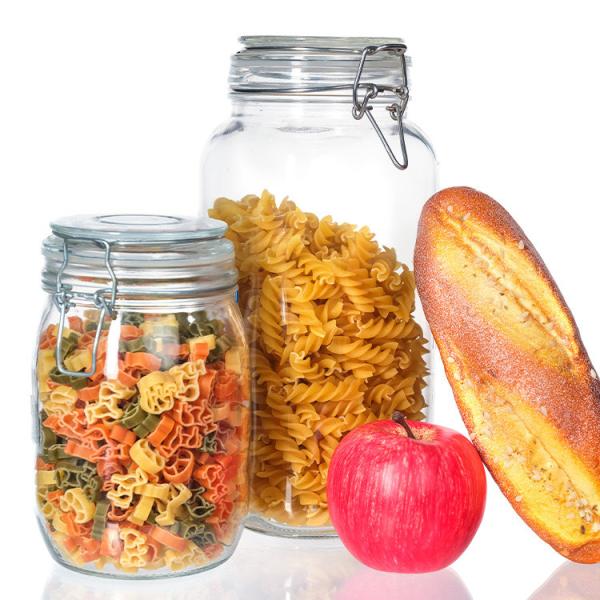 Buy cheap Custom Round 35ml 100ml 8Oz 10Oz 12Oz Peanut Pickle Jam Glass Storage Jars For Storing Food from wholesalers