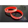 Buy cheap Personalized Red Custom Plastic Bracelets PVC Bracelet 2D Design OEM Available from wholesalers