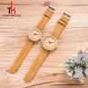 Buy cheap Round Dial Wood Minimalist Leather Watch Quartz Water Proof For Dress from wholesalers