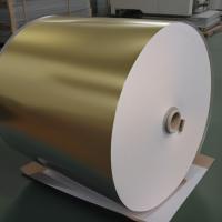 Buy cheap Golden Vacuum Metallized Paper ISO Foil Paper Roll 67GSM With High Wet Strength product