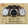 Buy cheap Trendy alloy case quartz Watch with stainless steel backcase and PU leather band for men from wholesalers
